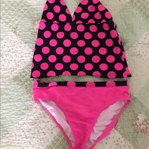 Pink and Black 2 piece summer bikini for junior